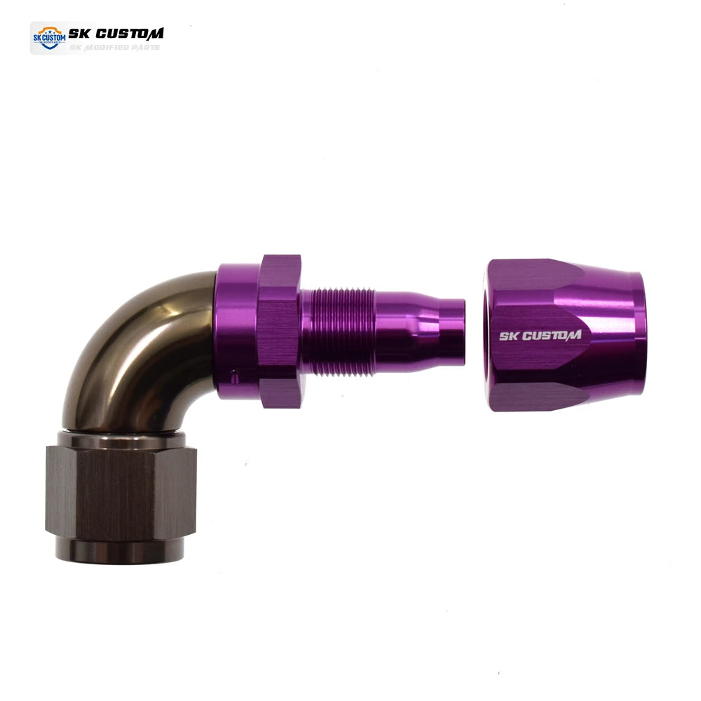 AN6 One Piece Hose End Forged Aluminum Alloy Swivel Fuel Fitting Adapter Str0° 45° 90° 120° 150° 180°