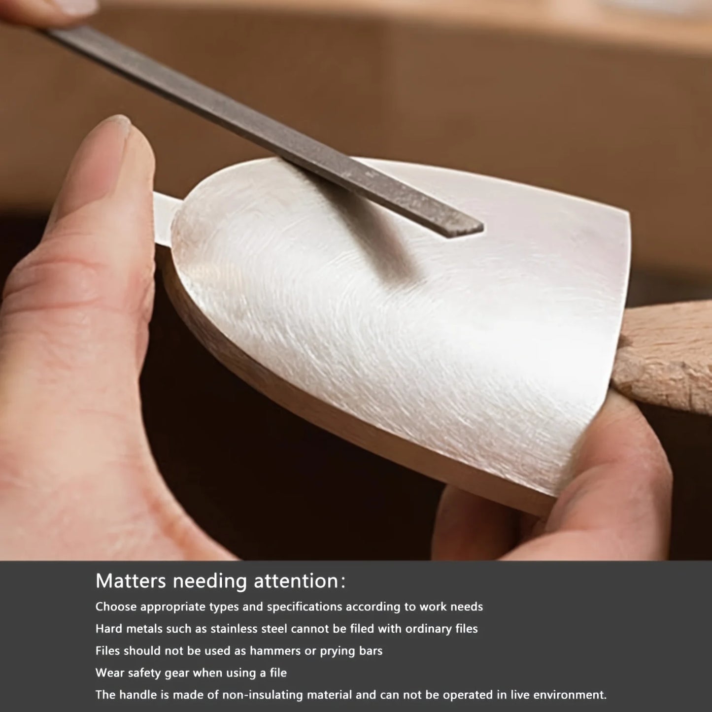 Premium Needle File Set - High-Carbon Steel Files with Non-Slip Ergonomic Handles for Precise Filing on Wood, Plastic, Model