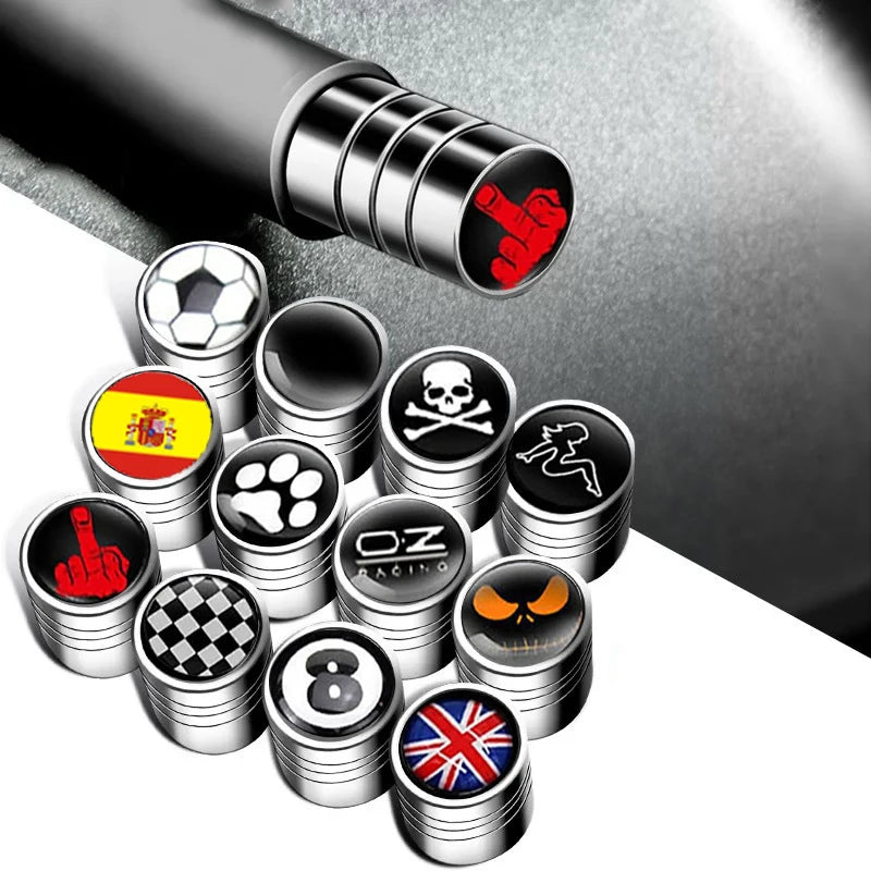Car Tyre Valve Cap 4Pcs/Set New Universal Car Bicycle Motorbike Car Tire Valve Cap Wheel Dust Covers