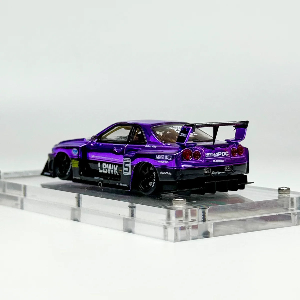 1/64 Skyline Gtr Er34 LBWK Purple Diecast