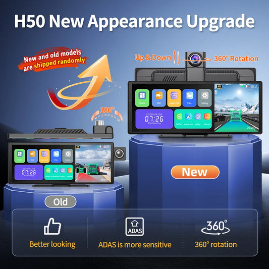 11.3" Imagebon H50  Dash Cam 4K ADAS Wireless CarPlay & Android Auto 3 Channel Recording Time Lapse 24h Park Monitor Black Box