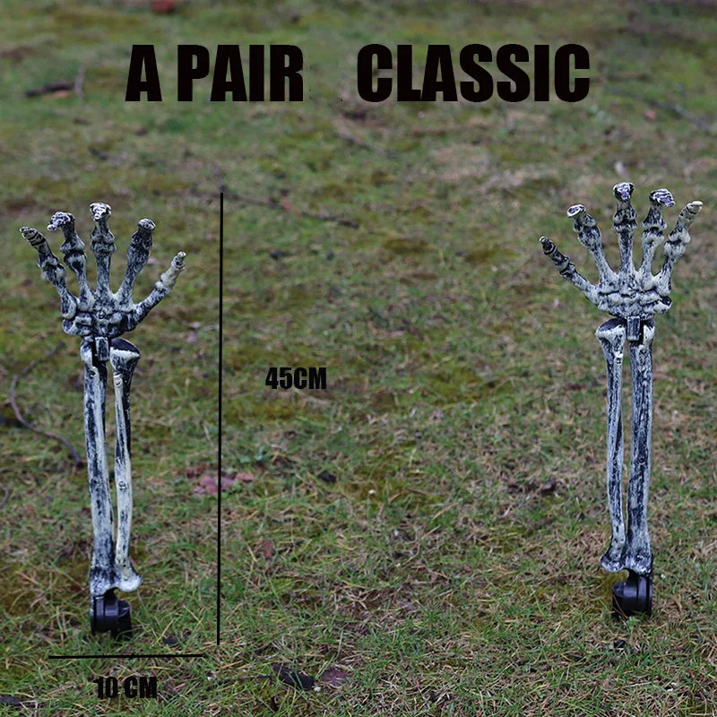 Halloween Decorations Scary Props Realistic Skeleton Skull & Hands Halloween Home Decor Yard Prank Festivals Party Supplies