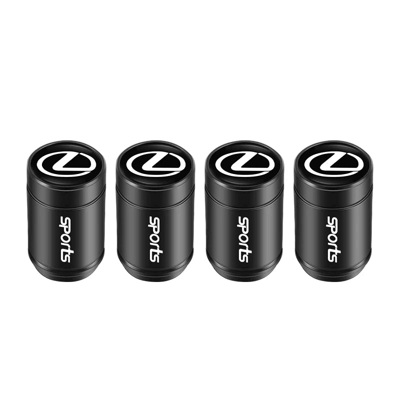 4Pcs Lexus Styling Wheel Tires Bolt-in Valve Caps Badge Decor For Lexus IS250 IS200 CT200h GS300 LS430 RX450h LX570 IS300 ES RX LS