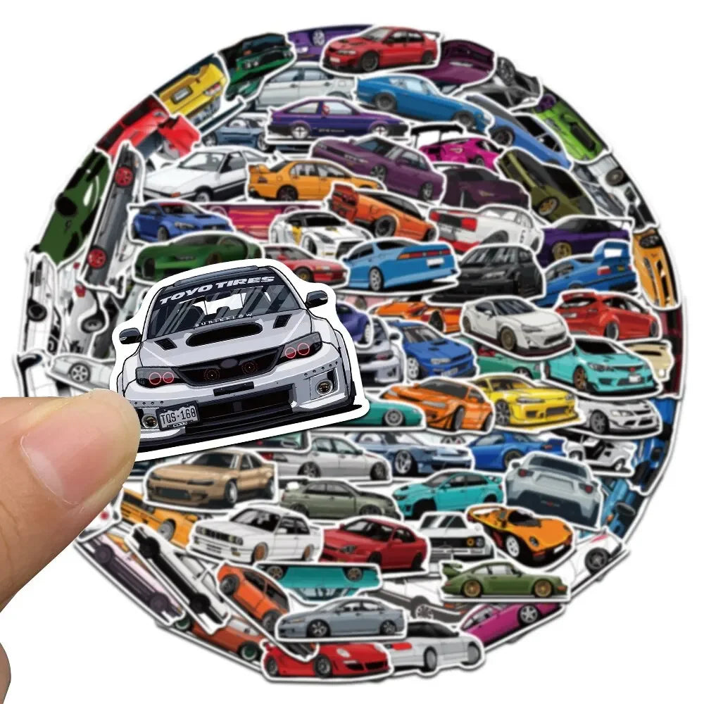 50/100PCS JDM and some Hyper Cars Retrofit Racing Car Graffiti Stickers Laptop Decals