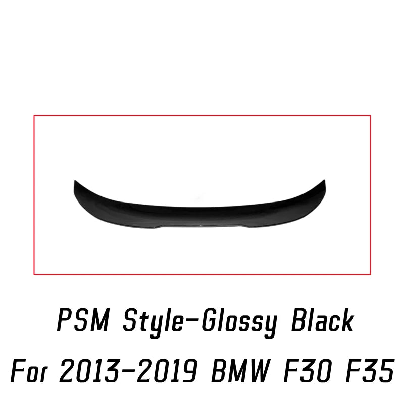 Spoiler for BMW 3 Series F30 F31 F35 M4 MP PSM Style Carbon Glossy Black Rear