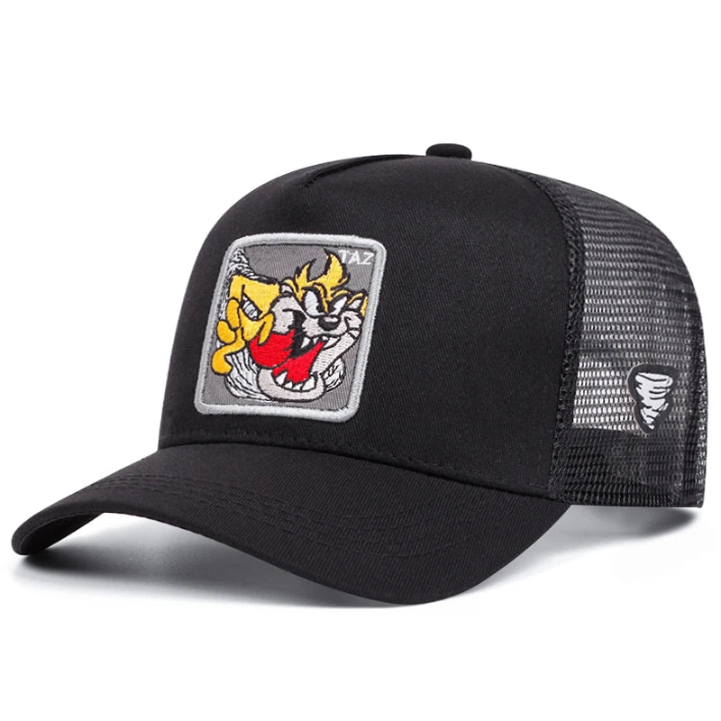 Hat Trendy cartoon series embroidered baseball trucker caps