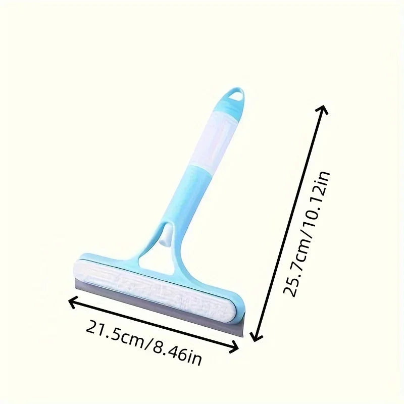 Glass Wiper with Watering Can Glass Cleaning Tool 3-In-1 Mirrors Glass Scraper
