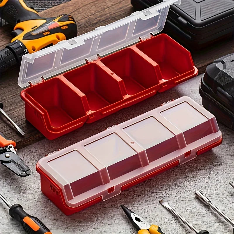 1Pc/2Pcs Multi-Compartment Organizer Box For Screws & Small Parts