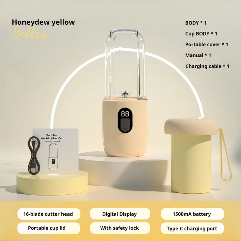 Portable Blender USB Rechargeable Cordless Mini Juicer Mixer