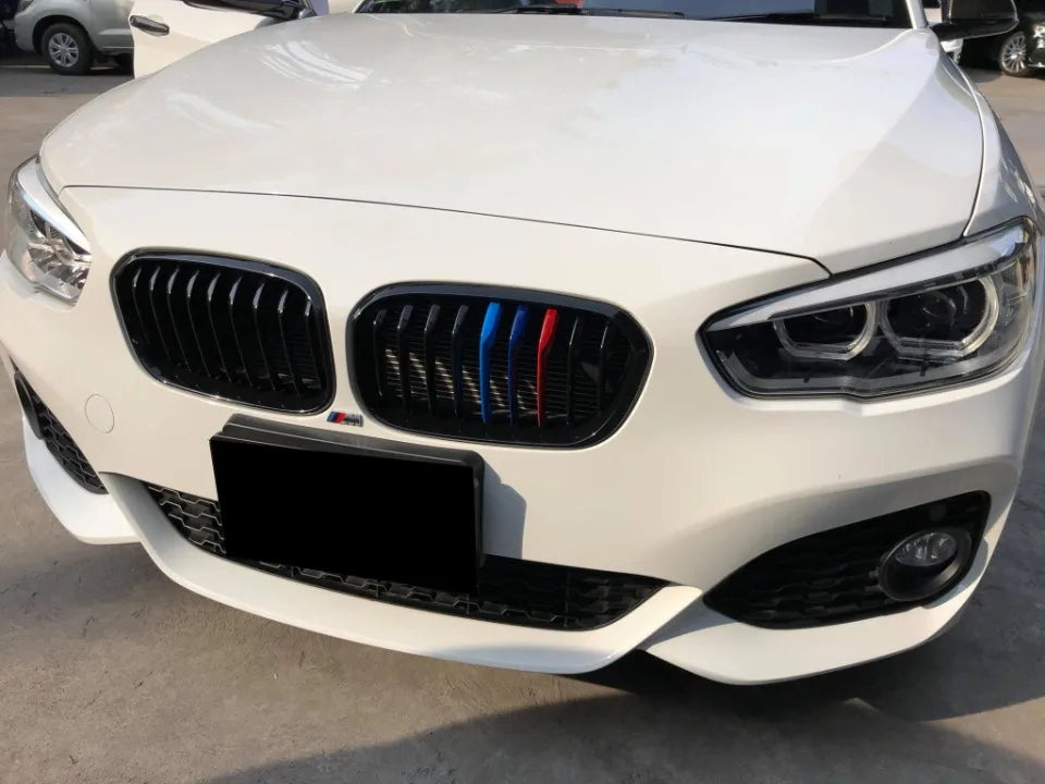 BMW Front Bumper Kidney Grille Racing Grills For BMW 1 Series F20 F21 2015-2019 Replacement Double Slat Gloss Black Grilles