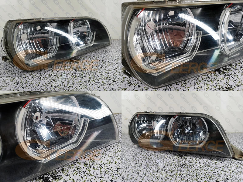 For Toyota Chaser JZX100 Ultra Bright Day Light Turn Signal DTM Style LED Angel Eyes Halo Rings Kit