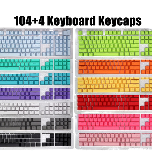 104pcs Mechanical Keyboard ABS Keycaps Blank Keycaps For Cherry MX PC Desktop Computer Key Cap Switches Keycap Keyboard