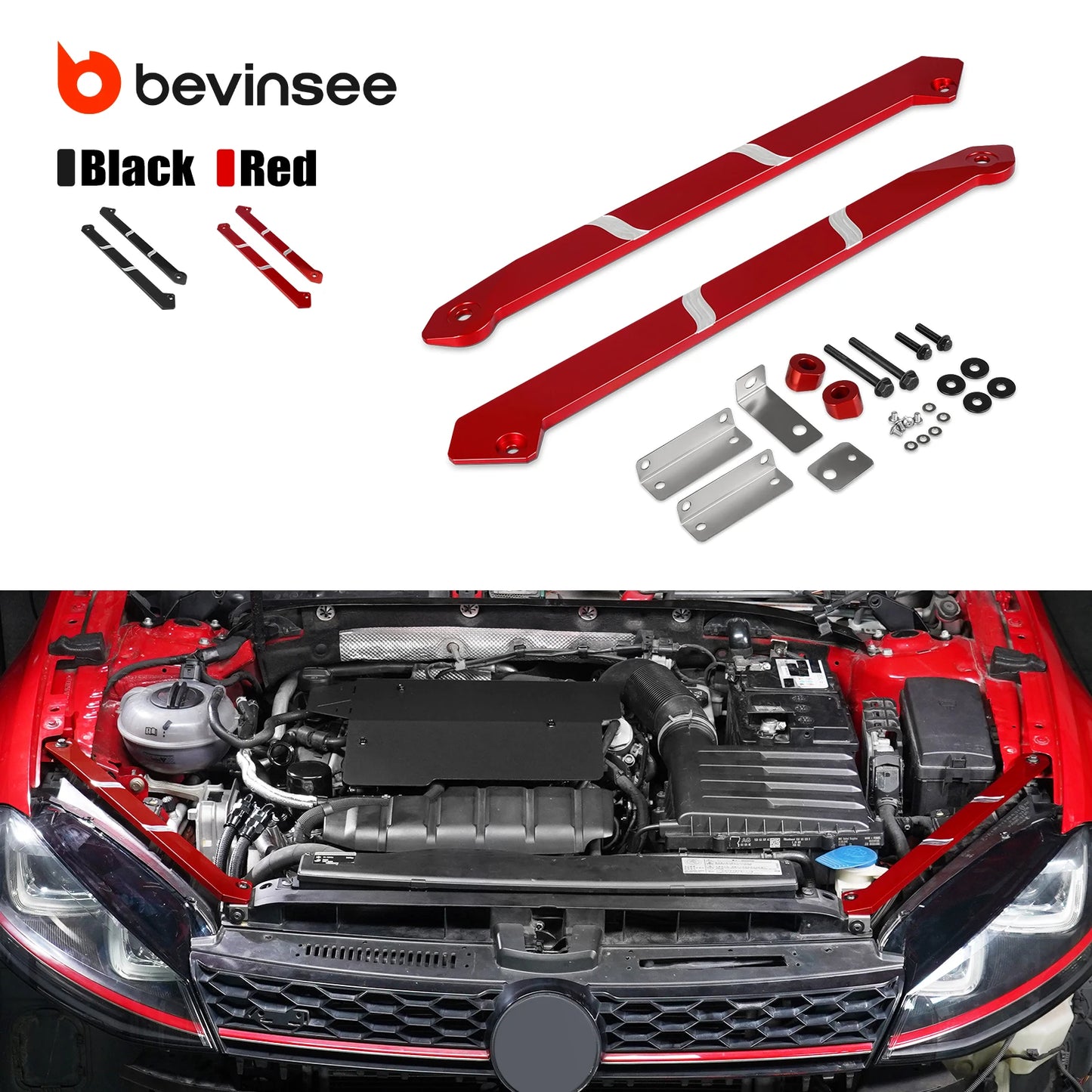 QT BEVINSEE Headlight Support Bracket for VW for Golf MK7/7.5 GTI/R 5G BA BE BQ for Golf 7 Replaces 5G0805932 5G0805931