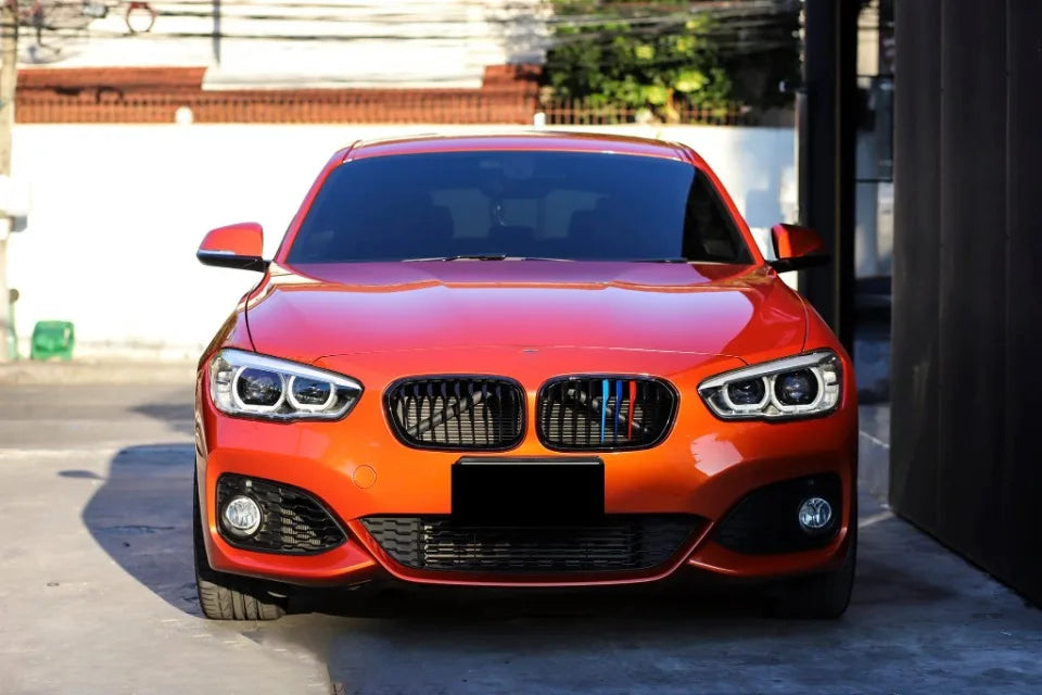 BMW Front Bumper Kidney Grille Racing Grills For BMW 1 Series F20 F21 2015-2019 Replacement Double Slat Gloss Black Grilles