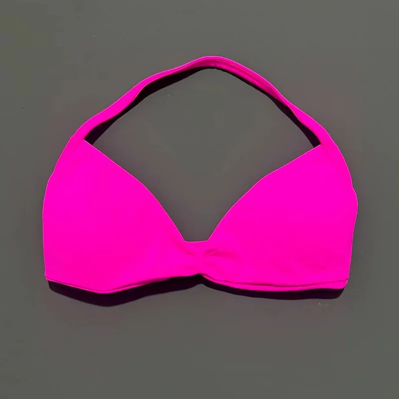 Sports Bra Push Up Strappy Sexy Open Back Gym Crop Top