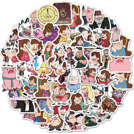 50Pcs Laptop Cartoon Gravity Falls Stickers