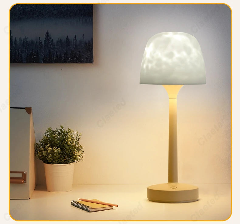 LED Lamp Romantic High Footed Water Ripple Atmosphere Desk