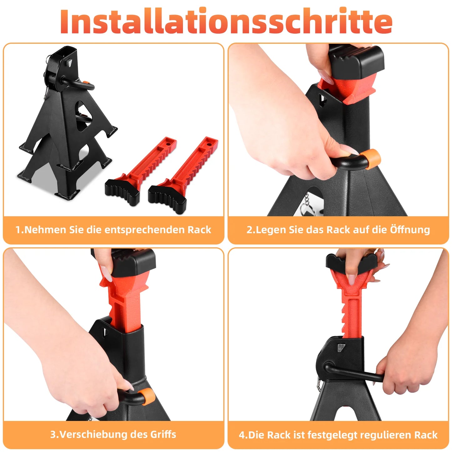 1 Pair 3Ton/6Ton Car Wheel Lifting Jack Stand Auto Repair Safety Jack Bracket Car Tire Stand Support Frame Repair Safety Support