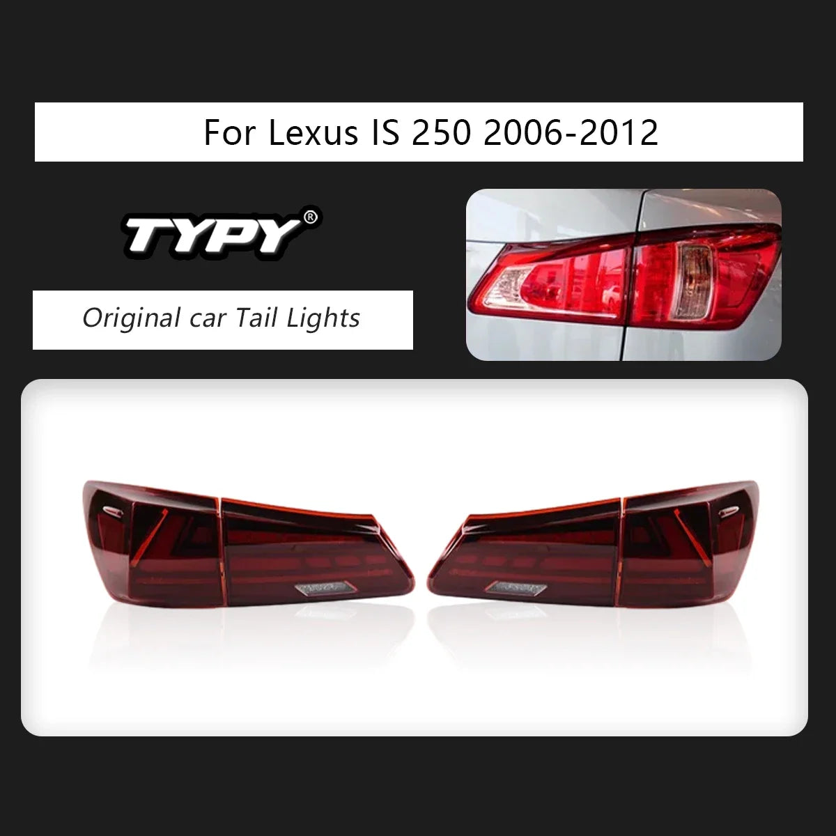 Lexus IS IS250 Taillights 2006-2012 Upgrade Modified to New DRL Dynamic Turn Signal LED Taillight