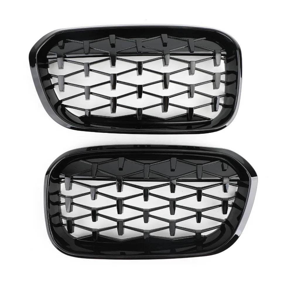 BMW Front Bumper Kidney Grille Racing Grills For BMW 1 Series F20 F21 2015-2019 Replacement Double Slat Gloss Black Grilles