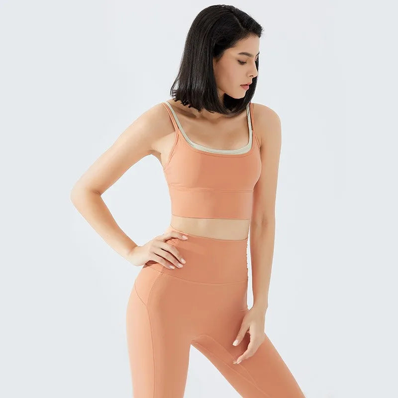 Sports Bra for Women Gym Vest Yoga Beauty Black Tube Top