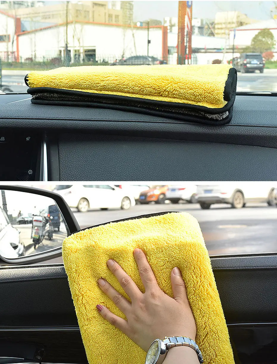SEAMETAL Microfiber Car Washing Towel 400GSM Double-Sided Coral Velvet