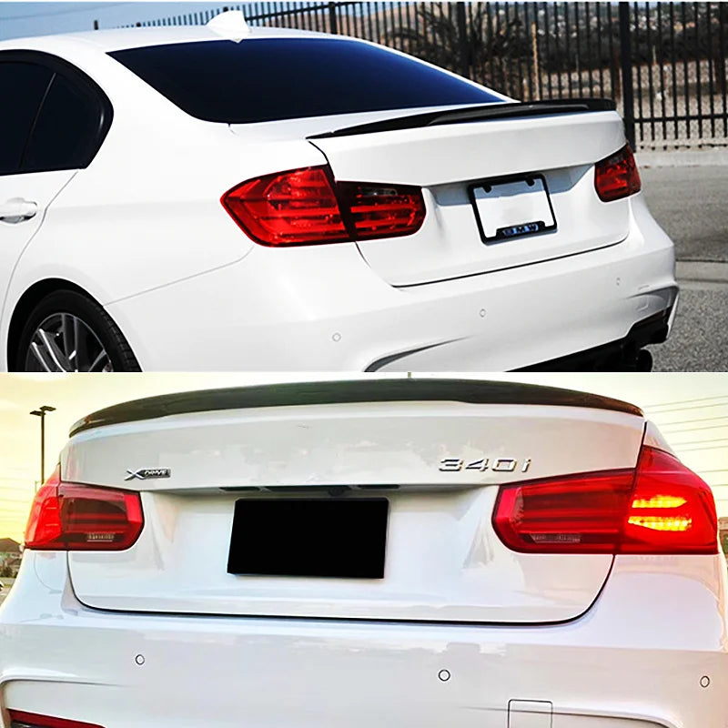 Spoiler for BMW 3 Series F30 F31 F35 M4 MP PSM Style Carbon Glossy Black Rear