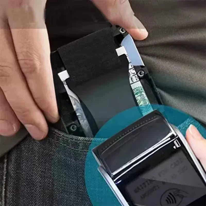 Forged Carbon Fiber Minimalist Slim Wallet RFID shield Unisex