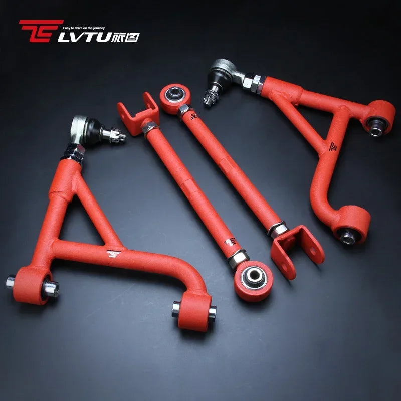 LVTU 98-05 Hot sell Red Adjustable Rear lower Camber Kit Control Arm Tension Rod For LEXUS IS200/GS300/SC430