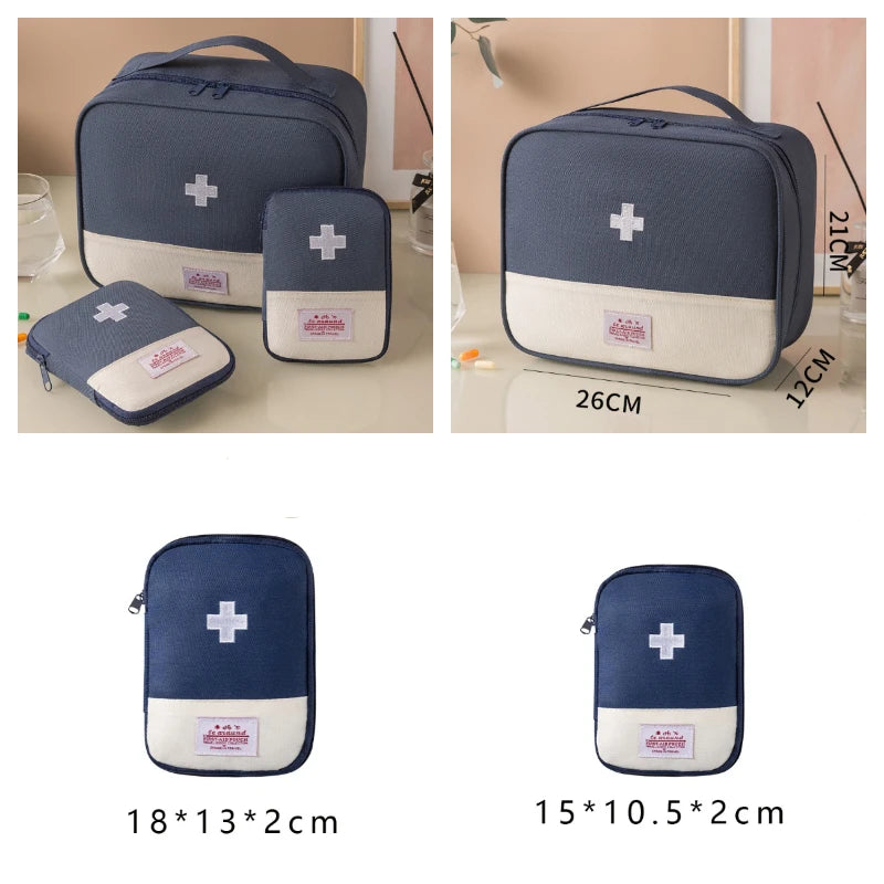 3 Pcs/set Portable Medical Storage Bag First Aid Kit Organizer Home Outdoor Travel Bag