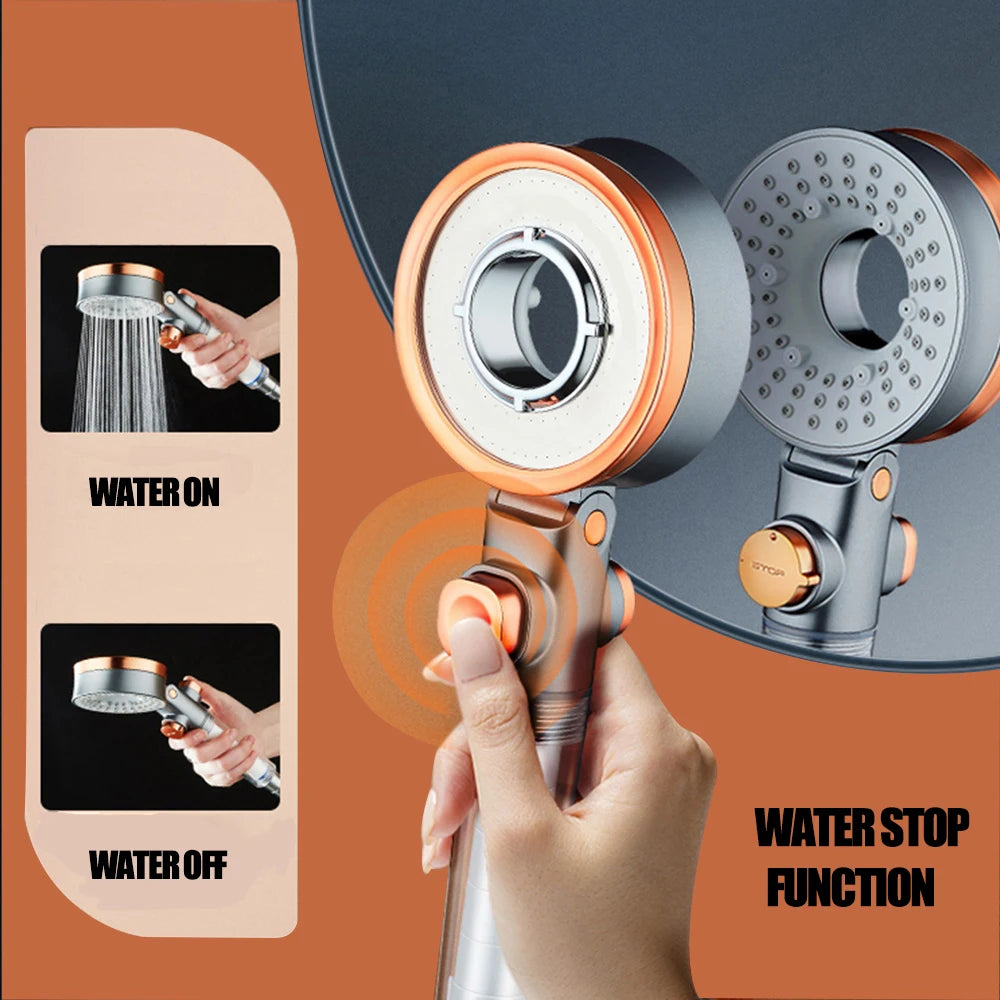 Double-sided shower head beauty filtered water purification three-speed pressurized