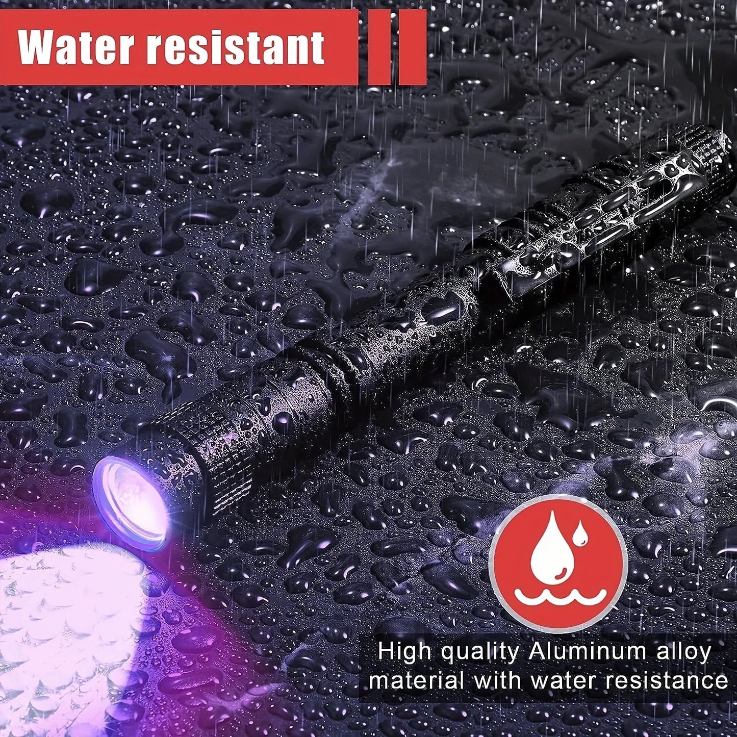 UV Flashlight 395nm Ultraviolet Torch With Pen Clip Portable AAA Batteries