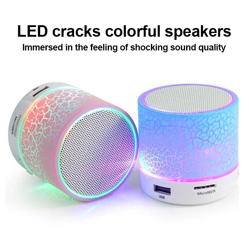 Universal Mini Bluetooth Speaker Wireless Speaker Colorful LED TF Card USB Subwoofer Portable MP3 Music Sound Column For Phones