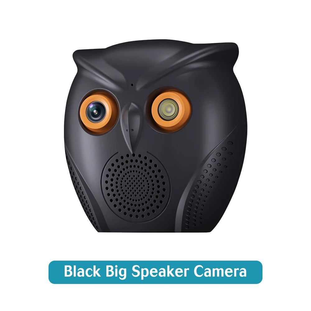 PEGATAH Owl Shape HD 5MP WiFi Camera Indoor Security Protection Cam CCTV Color Night Vision Monitor Two Way Audio Cam ICSEE APP