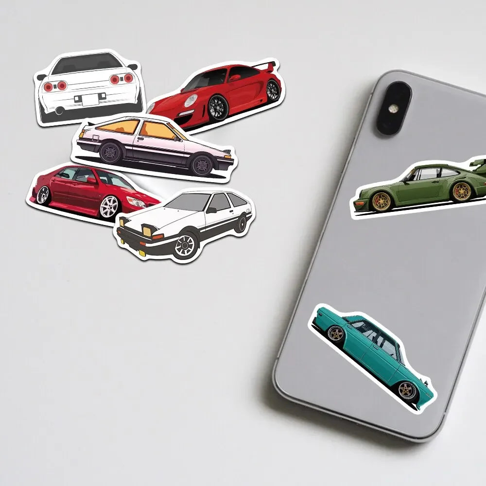 50/100PCS JDM and some Hyper Cars Retrofit Racing Car Graffiti Stickers Laptop Decals