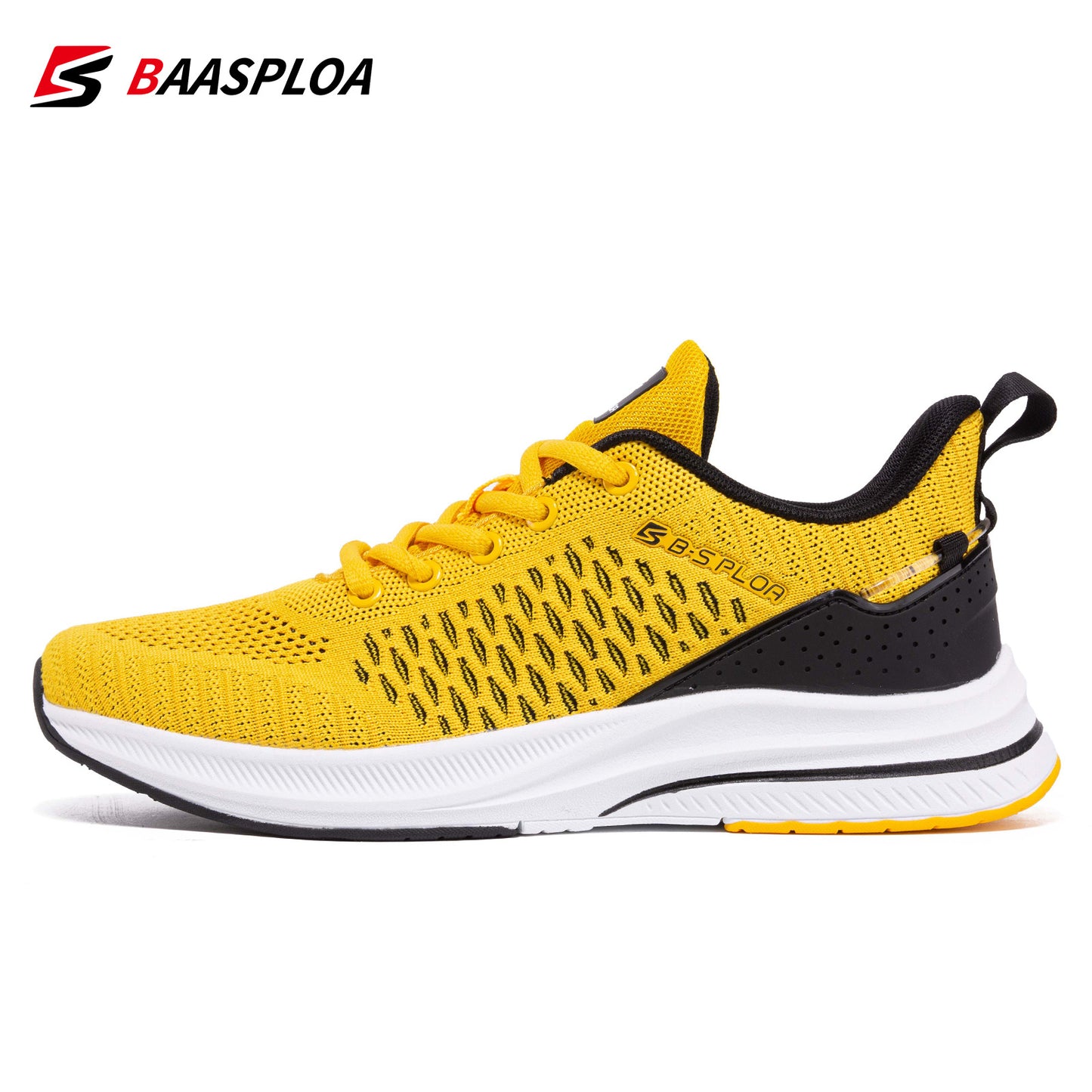 Baasploa Men's Lightweight Mesh Running Shoes - Breathable Outdoor Sports Sneakers for Gym, Jogging, Tennis - Comfortable Cushioning and Support