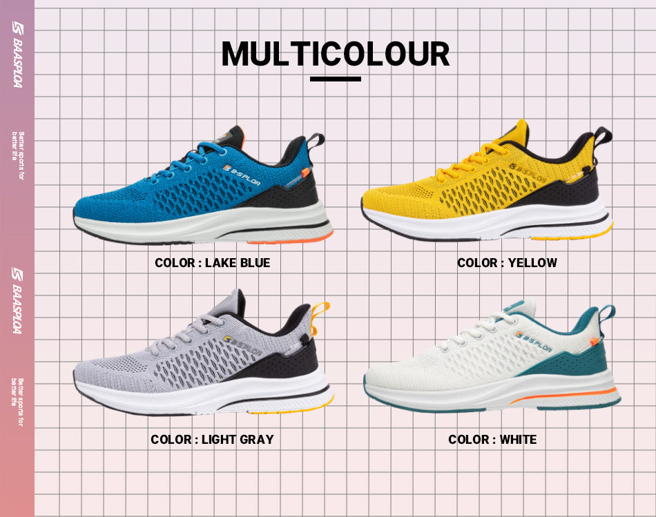 Men's Lightweight Mesh Running Shoes - Breathable Outdoor Sports Sneakers for Gym, Jogging, Tennis - Comfortable Cushioning and Support