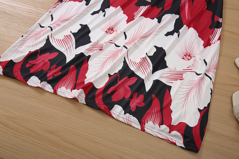 Floral Print Cami Dress, Crew Neck Mini Strap Dress, Casual Every Day Dress, Women's Clothing