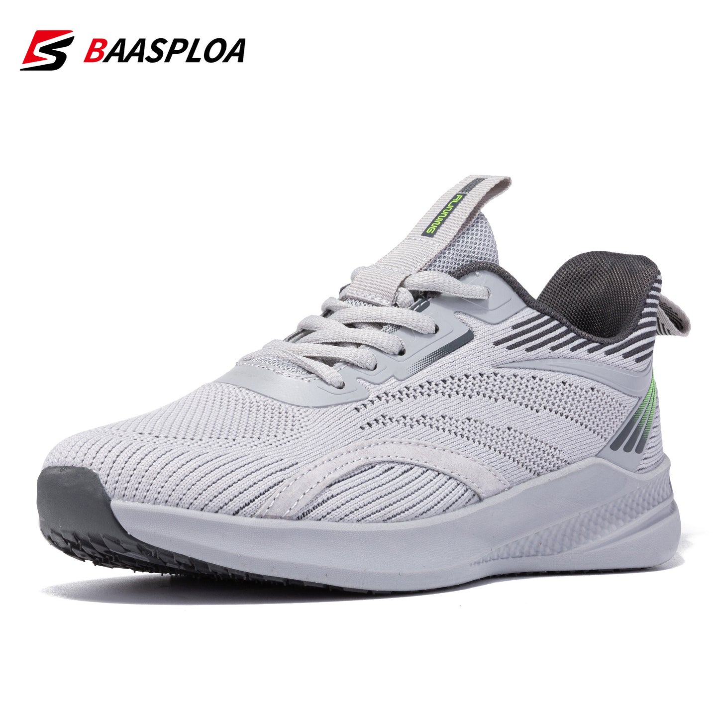 Baasploa Men's Lightweight Mesh Running Shoes - Breathable Outdoor Sports Sneakers for Gym, Jogging, Tennis - Comfortable Cushioning and Support